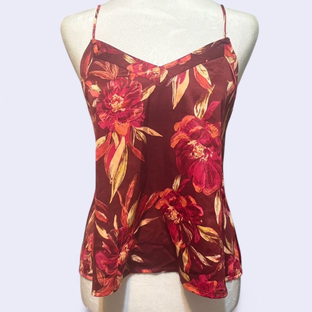 Stars Above Red Fitted Peplum Camisole